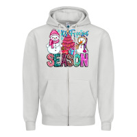 Dove Grey It's Freezin Season Zipper Hoodie - CowhideDigitalArt
