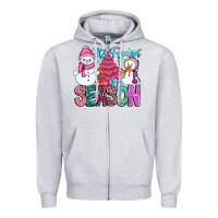 Heather Grey It's Freezin Season Zipper Hoodie - CowhideDigitalArt