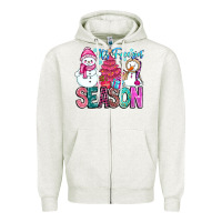 Oatmeal Heather It's Freezin Season Zipper Hoodie - CowhideDigitalArt