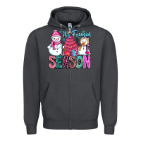 Smoke It's Freezin Season Zipper Hoodie - CowhideDigitalArt