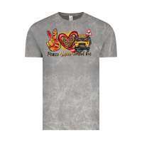 Cloud Rock peace love school bus Vintage Tee - texasbilliewilder