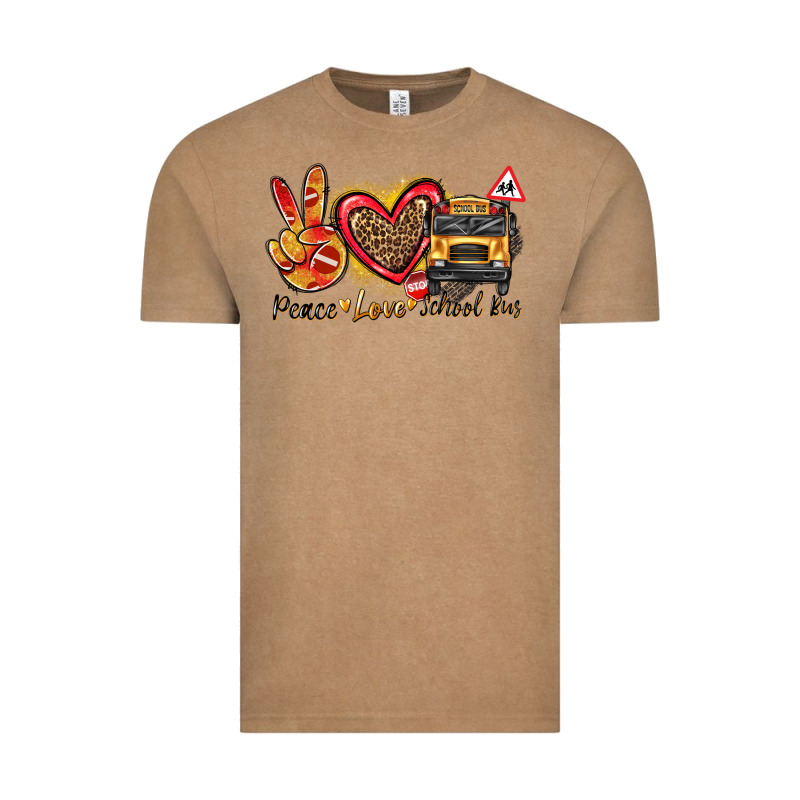 Peace Love School Bus Vintage Tee by texasbilliewilder | Teevron