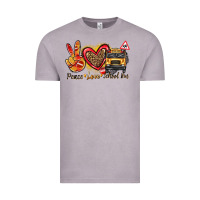 Vintage Zinc peace love school bus Vintage Tee - texasbilliewilder