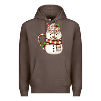 Coffee Christmas Snowman Coffee Cup Premium Hoodie - FaDigitalArtStudio