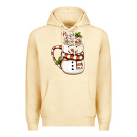 Pina Colada Christmas Snowman Coffee Cup Premium Hoodie - FaDigitalArtStudio