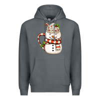 Rock Christmas Snowman Coffee Cup Premium Hoodie - FaDigitalArtStudio