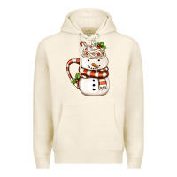 Tofu Christmas Snowman Coffee Cup Premium Hoodie - FaDigitalArtStudio