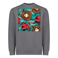 Storm baseball helmet and glove with serape seamless pattern Heavyweight Sweatshirt - BundleAndBundleShop