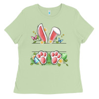 Matcha easter bunny name frame Ladies Tee - Artiststas