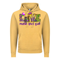 Vintage Mustard Love Mardi Gras Y'all Vintage Hoodie - HowdyJamesFarm