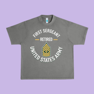 First Sergeant 1sg Retired Army Military Retirement Gifts Long Sleeve Urban Heavy Tee Designed By Lanvoart