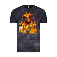 Cloud Black Fall Autumn heifer pumpkin Vintage Tee - RanaPortraitStore