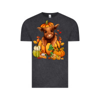 Vintage Black Fall Autumn heifer pumpkin Vintage Tee - RanaPortraitStore