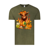 Vintage Olive Fall Autumn heifer pumpkin Vintage Tee - RanaPortraitStore