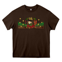Chocolate Brown oh holy night Heavy Core Tee - BundleAndBundleShop