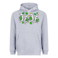 Heather Grey clover ghostie st.patrick's day Heavyweight Hoodie - Artiststas