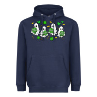 Navy clover ghostie st.patrick's day Heavyweight Hoodie - Artiststas