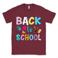 Burgundy back to school Classic Tee - NancyCooperArtShop