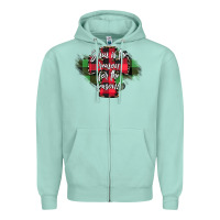Seafoam Jesus is the Reason For The Season Zipper Hoodie - CowhideDigitalArt