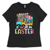 Black happy easter train Ladies Tee - Artiststas