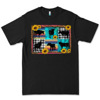 Black cow sunflower leopard Premium Tee - Artiststas