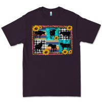 Plum cow sunflower leopard Premium Tee - Artiststas