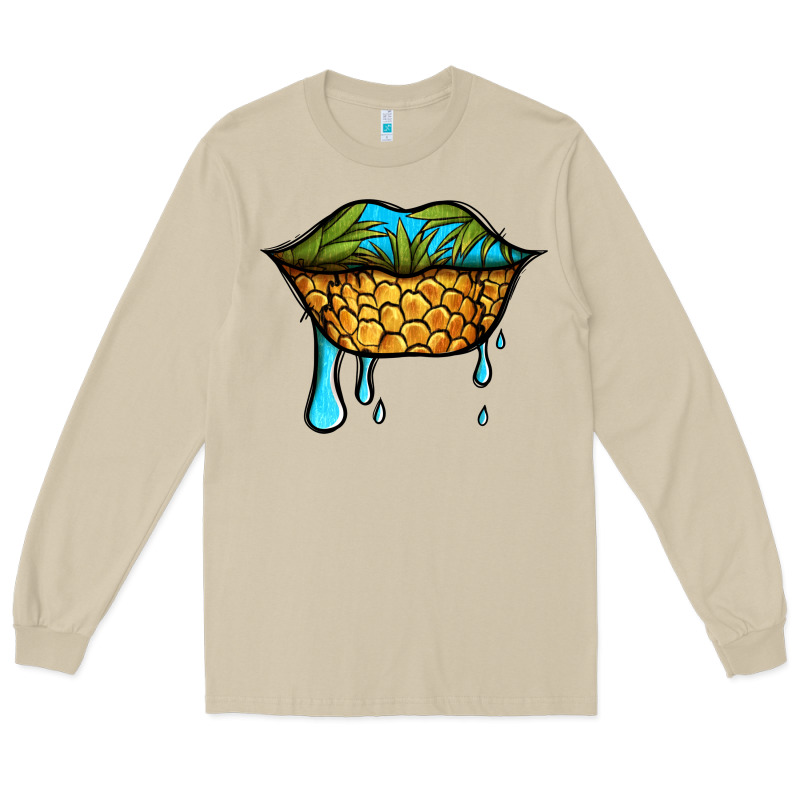 Summer Vibes Pineapple Lips Long Sleeve Tee by Jasminsmagicworld | Teevron