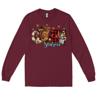 Burgundy cozy season Long Sleeve Tee - CowGirlArtShop