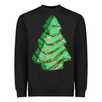 Black green christmas cake Heavyweight Sweatshirt - FaDigitalArtStudio
