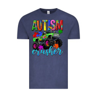 Vintage Denim Autism Awareness crusher Vintage Tee - NancyCooperArtShop