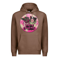 Chestnut Pink Merry Christmas Pig Premium Hoodie - FaDigitalArtStudio