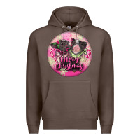 Coffee Pink Merry Christmas Pig Premium Hoodie - FaDigitalArtStudio