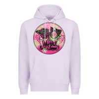 Lilac Pink Merry Christmas Pig Premium Hoodie - FaDigitalArtStudio