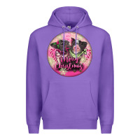 Purple Pink Merry Christmas Pig Premium Hoodie - FaDigitalArtStudio