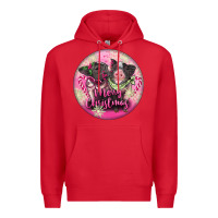Red Pink Merry Christmas Pig Premium Hoodie - FaDigitalArtStudio