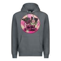 Rock Pink Merry Christmas Pig Premium Hoodie - FaDigitalArtStudio