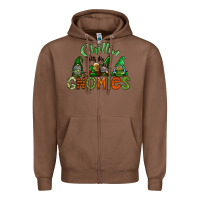 Chestnut st patricks day gnomes Zipper Hoodie - CowhideDigitalArt
