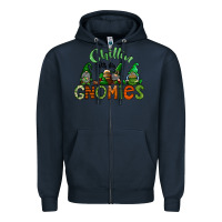 Navy st patricks day gnomes Zipper Hoodie - CowhideDigitalArt