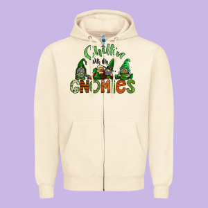 St Patricks Day Gnomes Zipper Hoodie Designed By Cowhidedigitalart