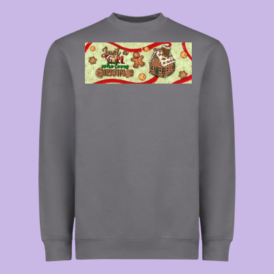 Just A Girl Who Loves Christmas Heavyweight Sweatshirt Designed By Bundleandbundleshop