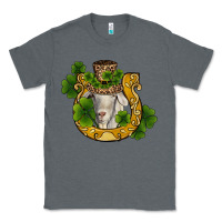 Charcoal Heather st patricks day goat horseshoe shamrock Classic Tee - RanaPortraitStore