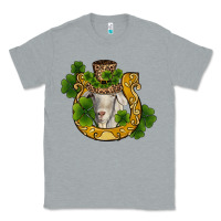 Heather Grey st patricks day goat horseshoe shamrock Classic Tee - RanaPortraitStore