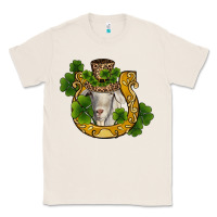 Natural st patricks day goat horseshoe shamrock Classic Tee - RanaPortraitStore
