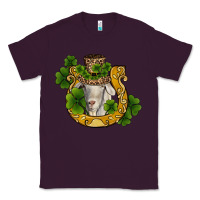 Plum st patricks day goat horseshoe shamrock Classic Tee - RanaPortraitStore