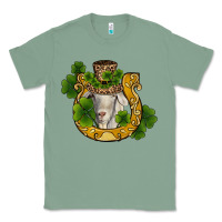 Sage st patricks day goat horseshoe shamrock Classic Tee - RanaPortraitStore