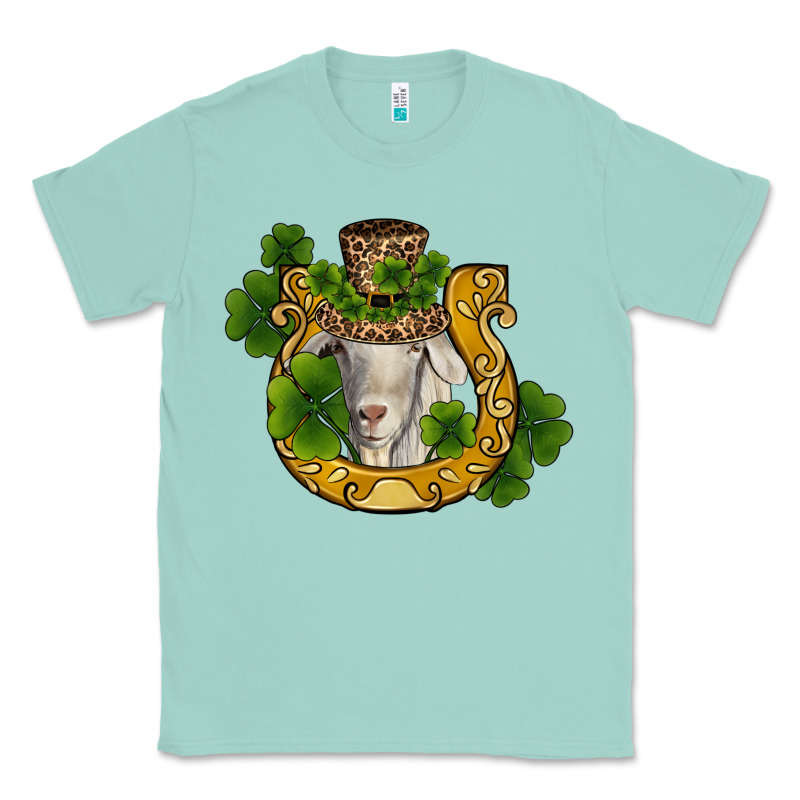 St Patricks Day Goat Horseshoe Shamrock Classic Tee by RanaPortraitStore | Teevron
