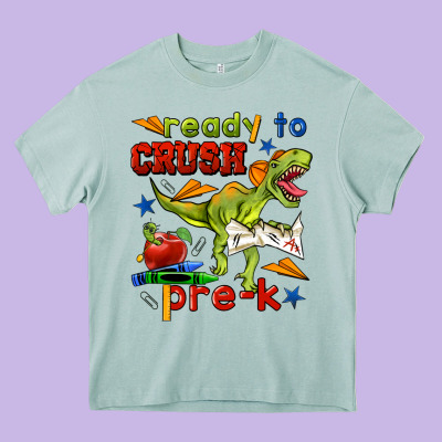 Ready To Crush Pre K Heavy Core Tee Designed By Bundleandbundleshop
