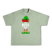Oil Green Boss Elf Matching Family Christmas Urban Heavy Tee - lanVoArt