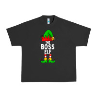 Pigment Black Boss Elf Matching Family Christmas Urban Heavy Tee - lanVoArt