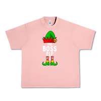 Salmon Boss Elf Matching Family Christmas Urban Heavy Tee - lanVoArt